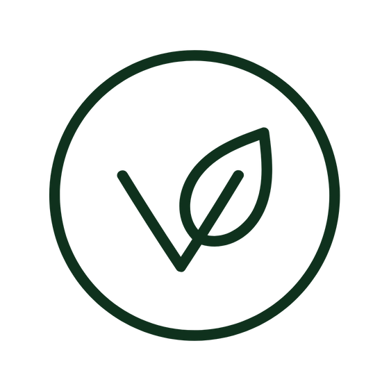 Vegan icon symbolizing vegan food.