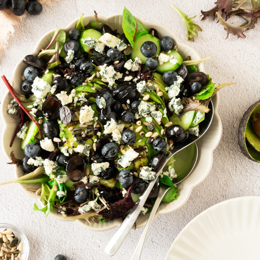 Balsamic, Blueberry & "Blue Cheese" Salad - GF