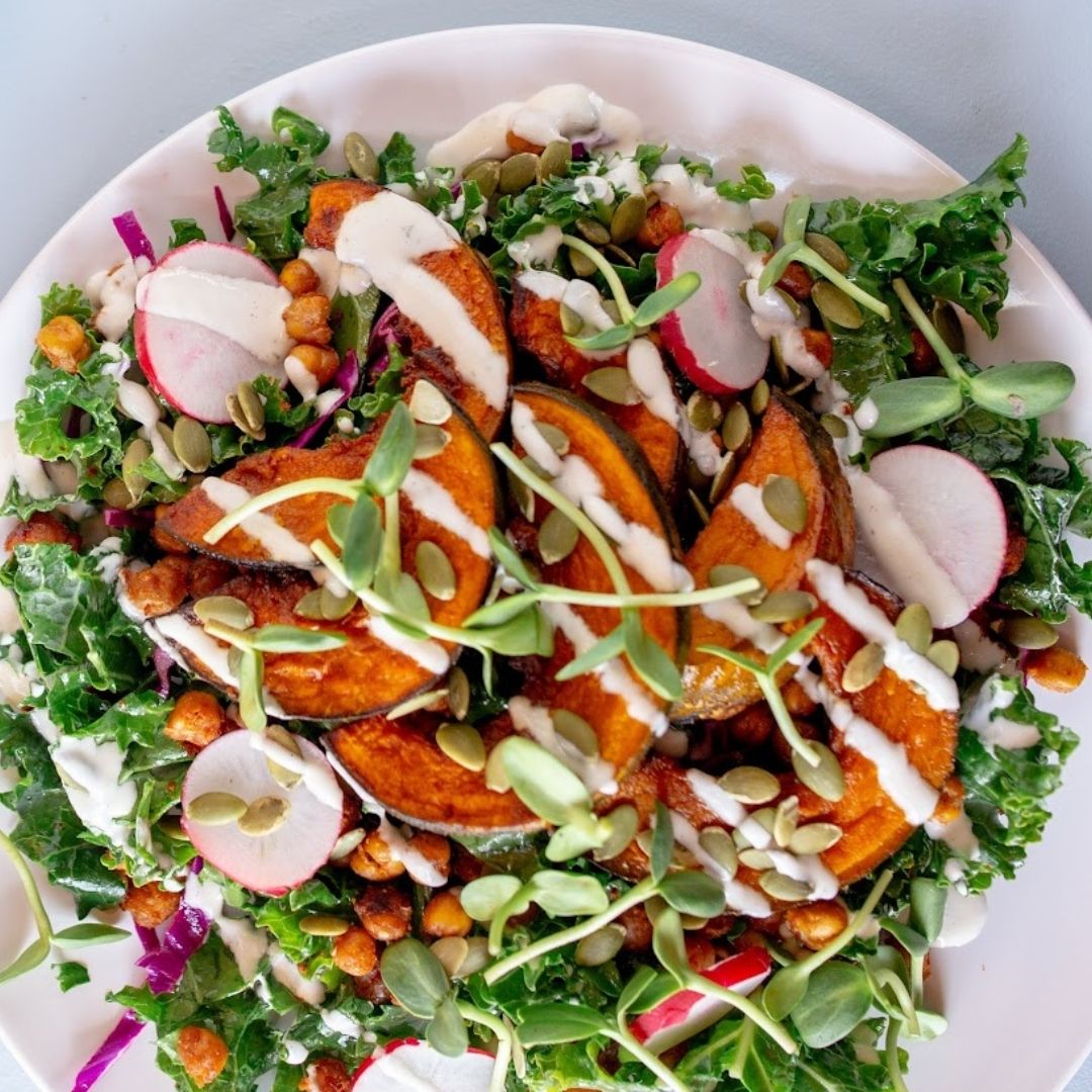 Roasted Squash Kale Salad - GF