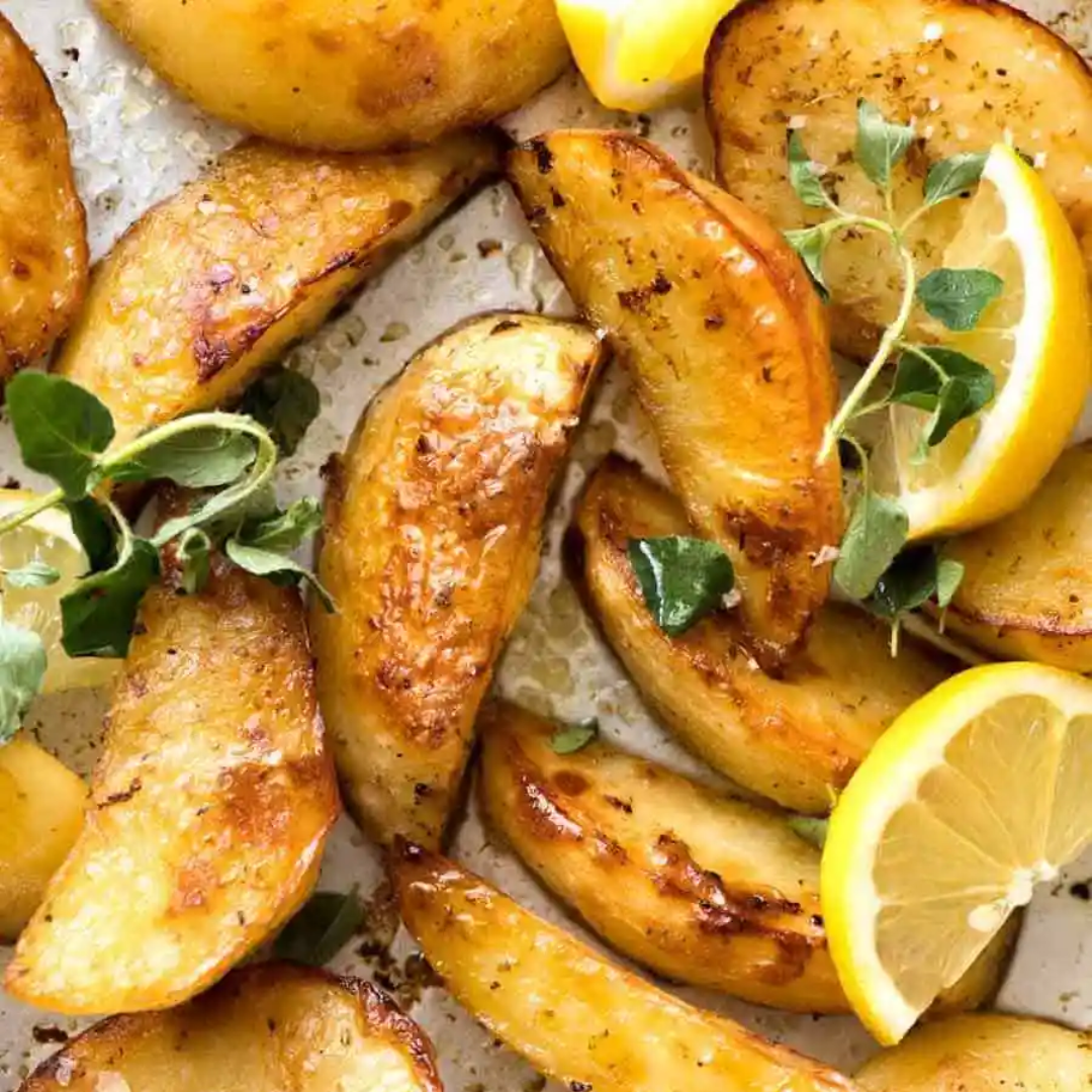 Greek Lemon Roasted Potatoes - GF