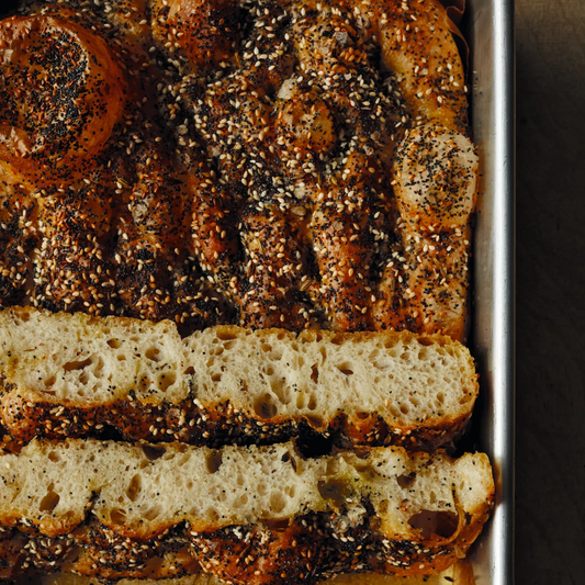 House-Baked Focaccia - Green Garlic & Parmesan