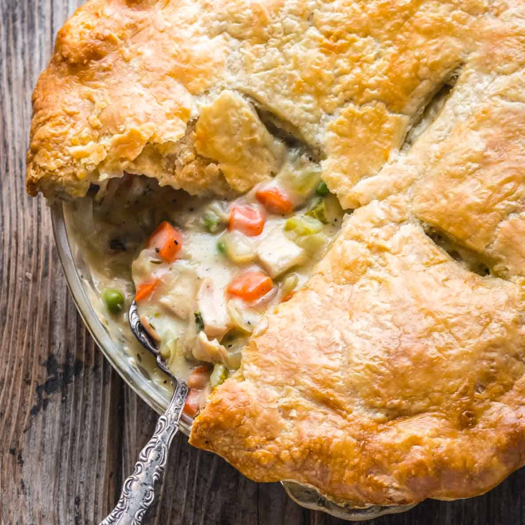 Mini Creamy Corn & "Chicken" Pot Pie