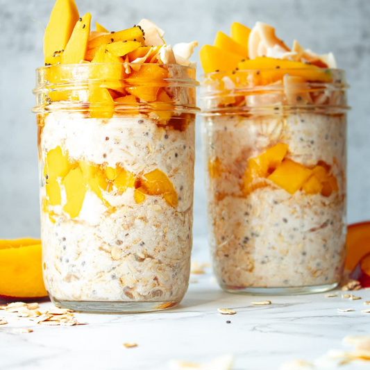 Mango Sticky Rice Overnight Oats - GF