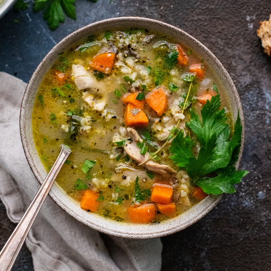 Herby "Chicken" & Rice Soup - GF