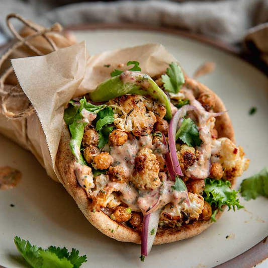 Curried Cauliflower Wrap & Soup Combo