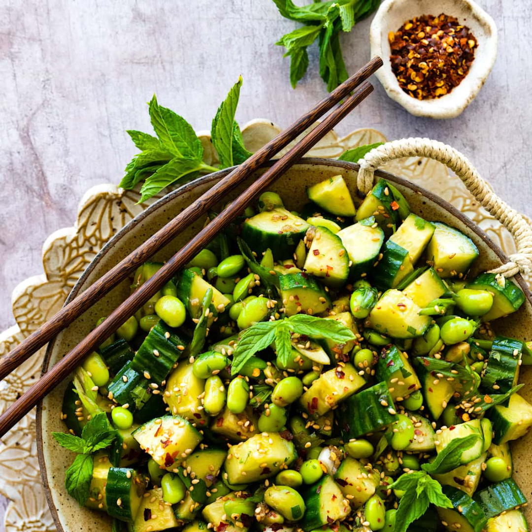 Mango, Cucumber, & Edamame Salad - GF
