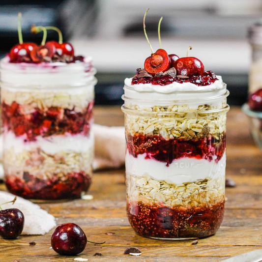 Cherry Cheesecake Overnight Oats - GF