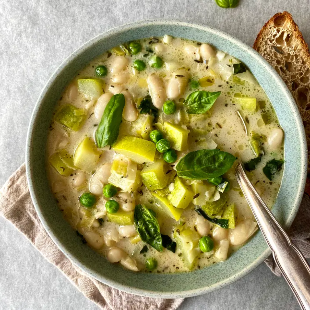 Creamy Zucchini & White Bean Soup - GF