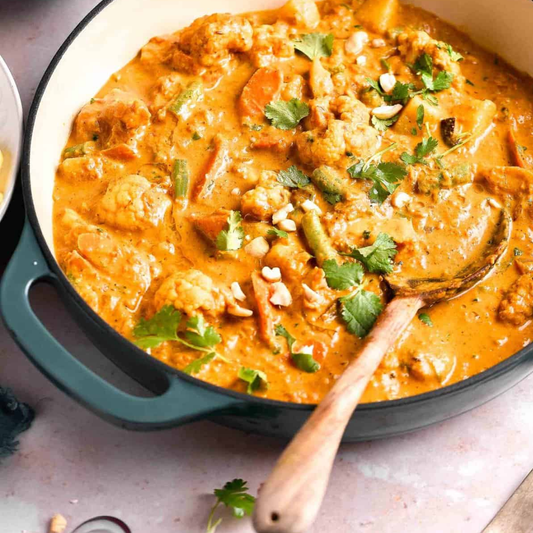 Vegetable Korma With Roasted Cashews - GF