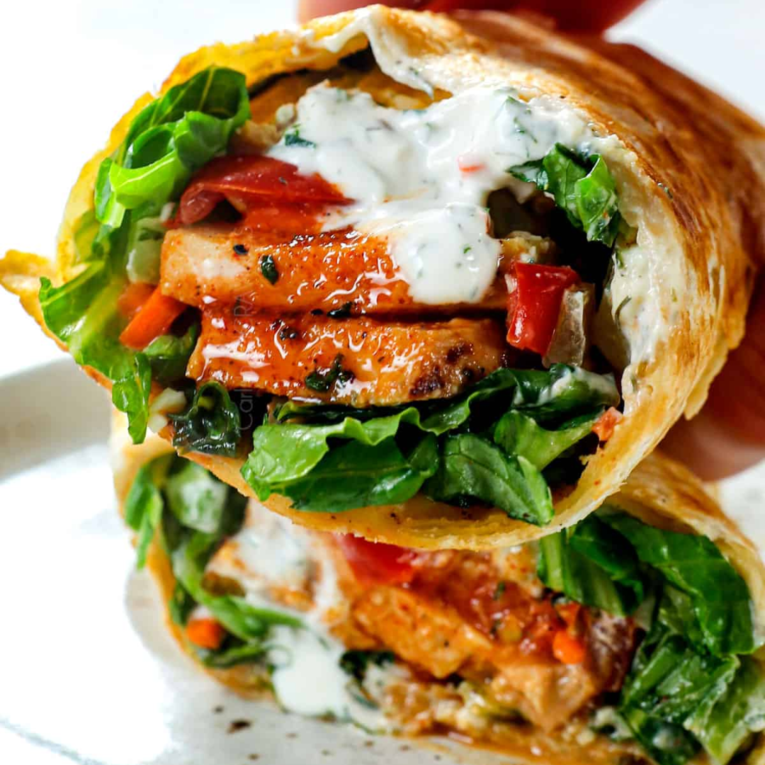 Buffalo "Chicken" Wrap & Soup Combo
