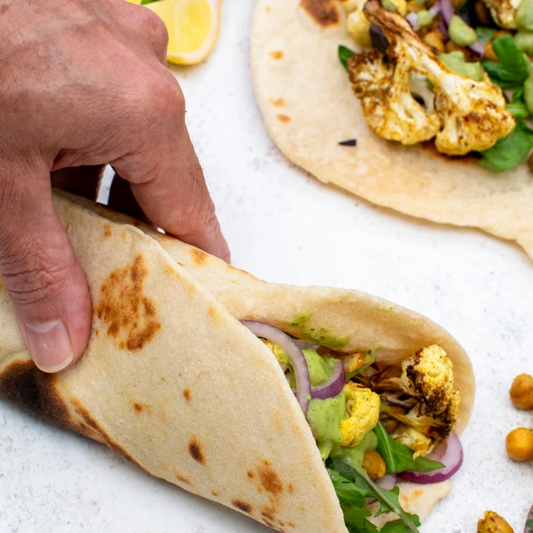Curried Cauliflower Wrap & Soup Combo