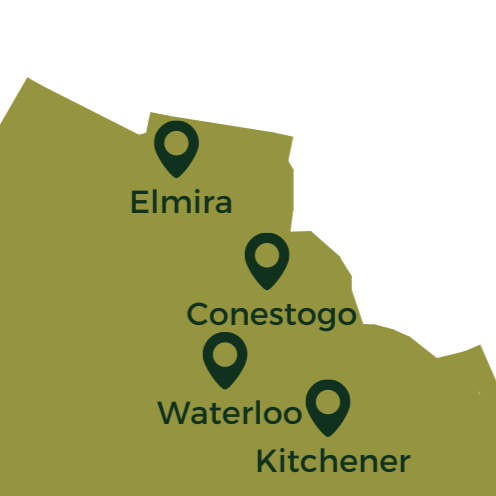 Map of Tuesday delivery zone.