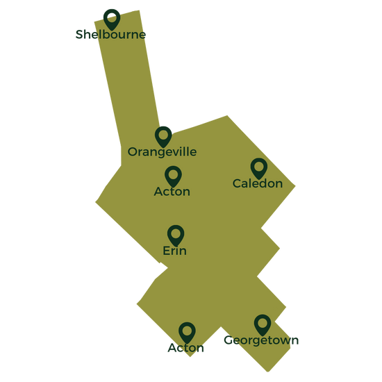 Map of Thursday Delivery Zone.